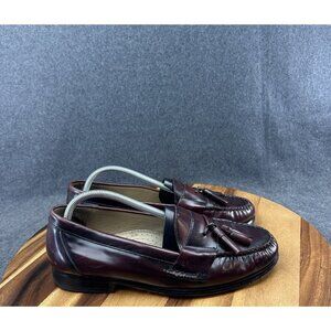 GH Bass Men's Harrison Burgundy Tassel Loafer Size 9.5EE